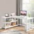 89054 160cm L Masa Oyun Masası Çalışma Masası Kitaplıklı Masa Ofis Masası Yazı Masası Beyaz