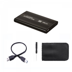 Faween 25111 HDD Kutusu Harddisk Kutusu 2.5 inch Sata SSD USB 2.0 Harici Kutu Siyah