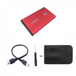 Faween 25214 HDD Kutusu Harddisk Kutusu 2.5 inch Sata SSD USB 3.0 Harici Kutu Kırmızı